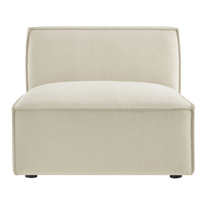 Restore Performance Fabric Upholstered Armless Modular Chair Ecru