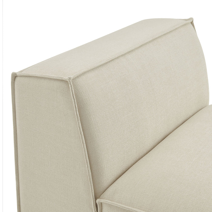 Restore Performance Fabric Upholstered Armless Modular Chair Ecru