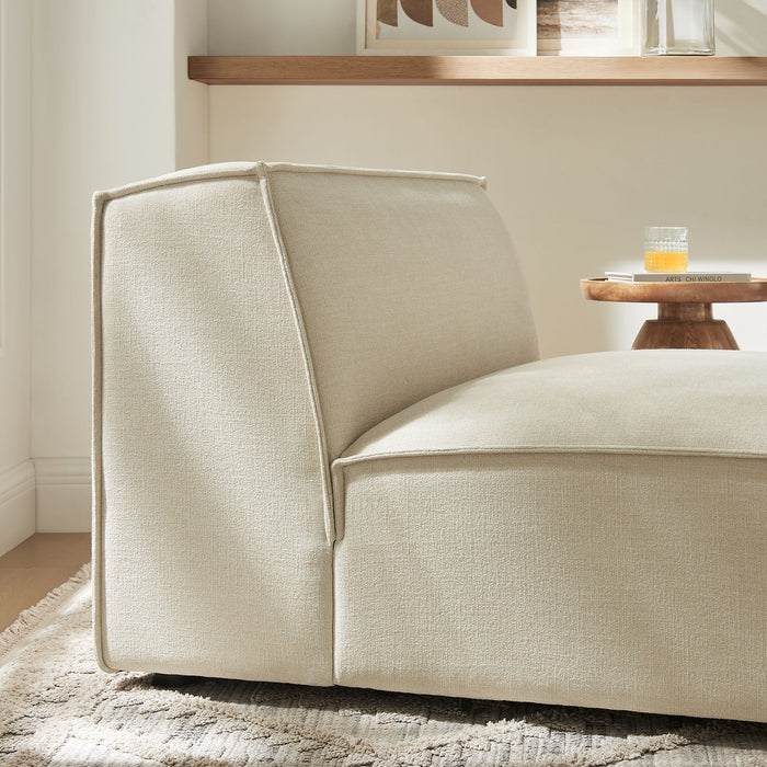 Restore Performance Fabric Upholstered Armless Modular Chair Ecru