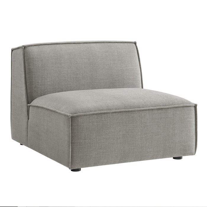 Restore Performance Fabric Upholstered Armless Modular Chair Pewter