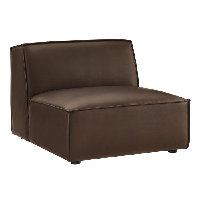 Restore Vegan Leather Armless Modular Chair Espresso