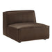 Restore Vegan Leather Armless Modular Chair Espresso