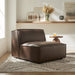 Restore Vegan Leather Armless Modular Chair Espresso
