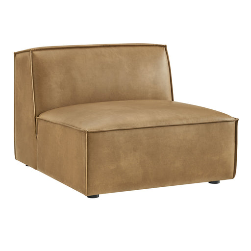 Restore Vegan Leather Armless Modular Chair Toast