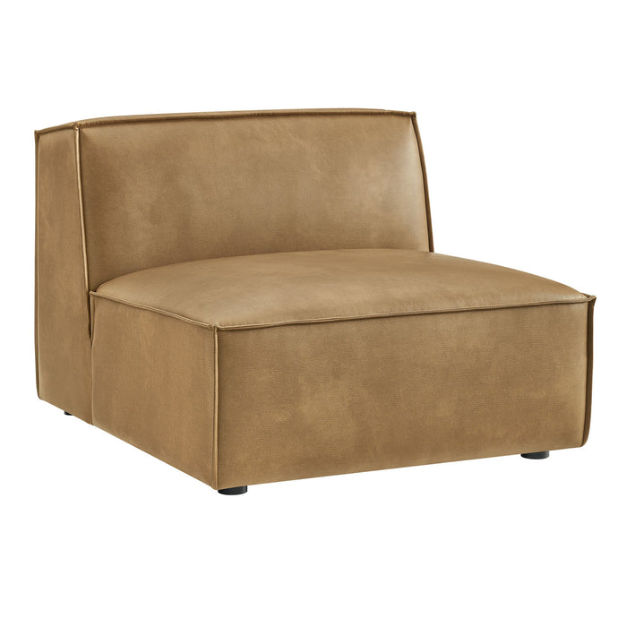Restore Vegan Leather Armless Modular Chair Toast