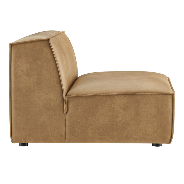 Restore Vegan Leather Armless Modular Chair Toast