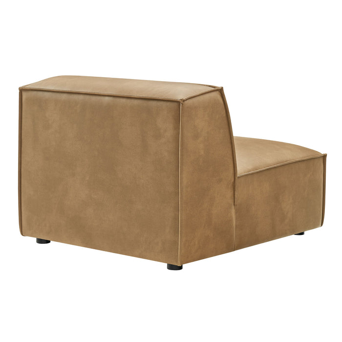Restore Vegan Leather Armless Modular Chair Toast
