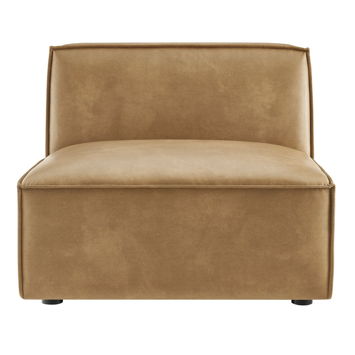 Restore Vegan Leather Armless Modular Chair Toast
