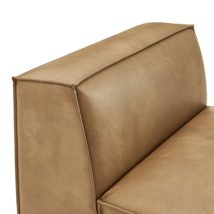 Restore Vegan Leather Armless Modular Chair Toast