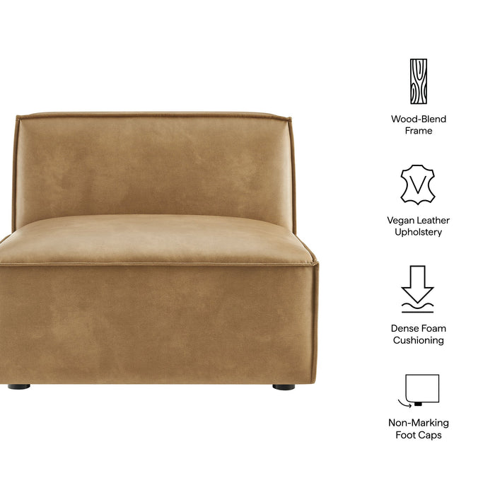 Restore Vegan Leather Armless Modular Chair Toast
