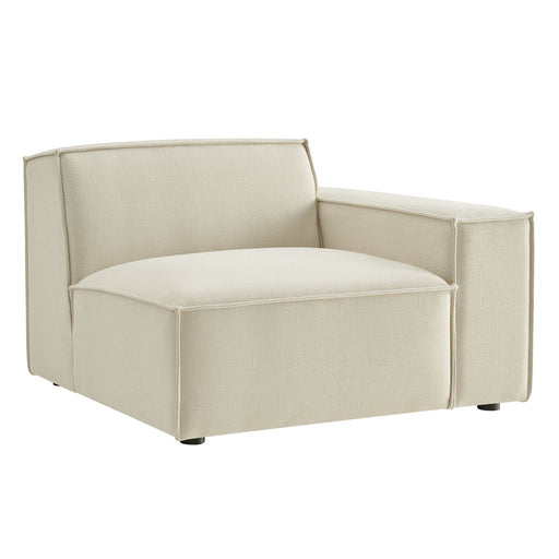 Restore Performance Fabric Upholstered Right-Facing Modular Lounge Chair Ecru