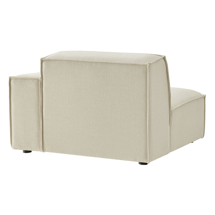 Restore Performance Fabric Upholstered Right-Facing Modular Lounge Chair Ecru