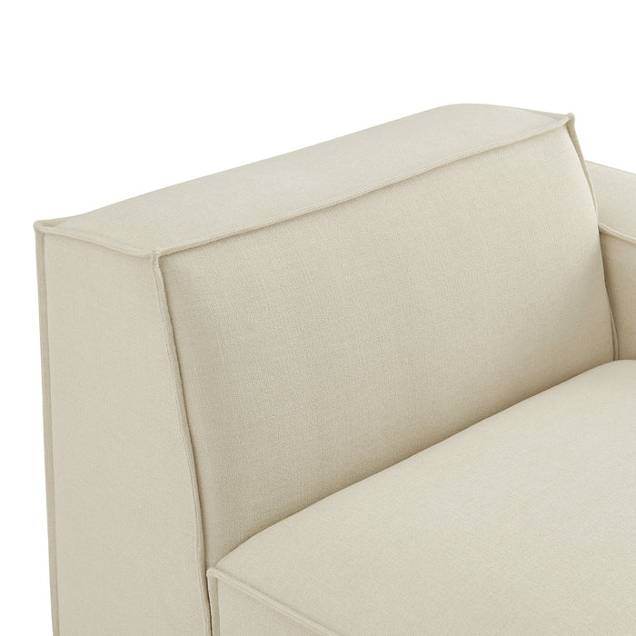 Restore Performance Fabric Upholstered Right-Facing Modular Lounge Chair Ecru