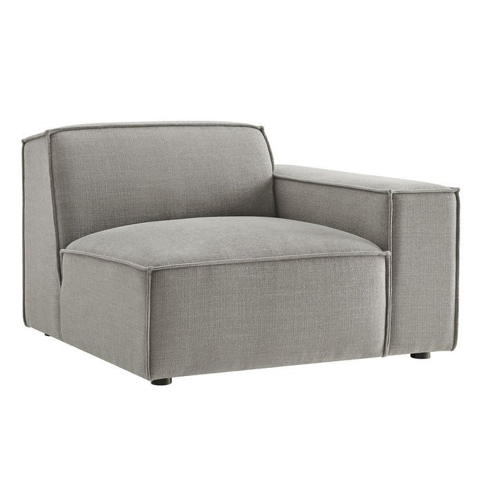 Restore Performance Fabric Upholstered Right-Facing Modular Lounge Chair Pewter