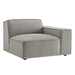 Restore Performance Fabric Upholstered Right-Facing Modular Lounge Chair Pewter