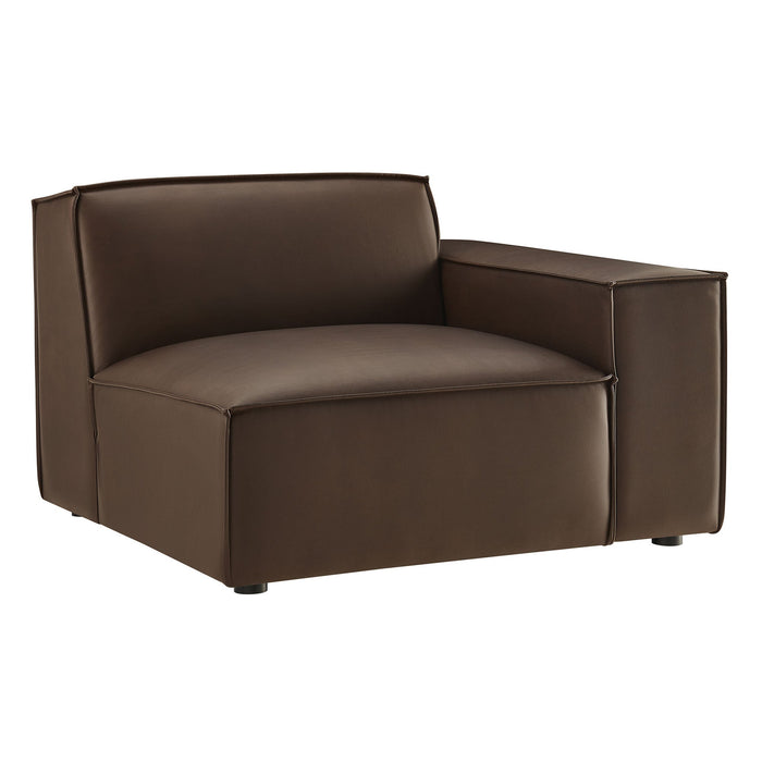 Restore Vegan Leather Right-Facing Modular Lounge Chair Espresso