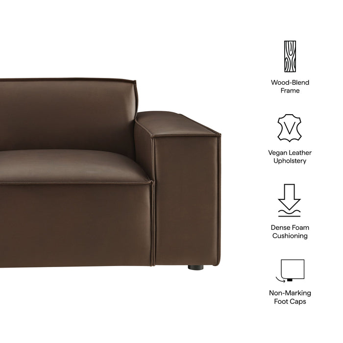 Restore Vegan Leather Right-Facing Modular Lounge Chair Espresso