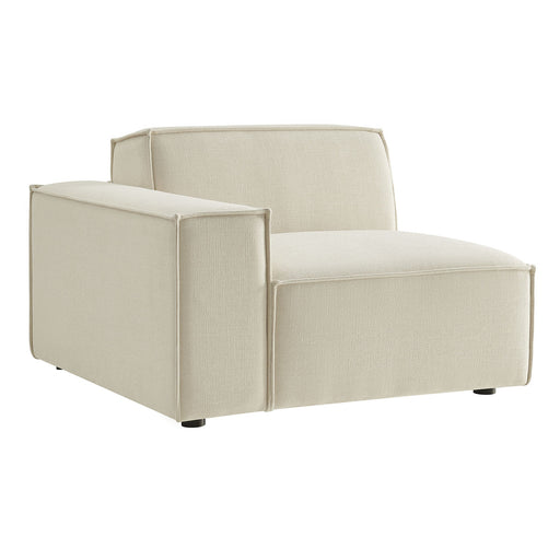 Restore Performance Fabric Upholstered Left-Facing Modular Lounge Chair Ecru