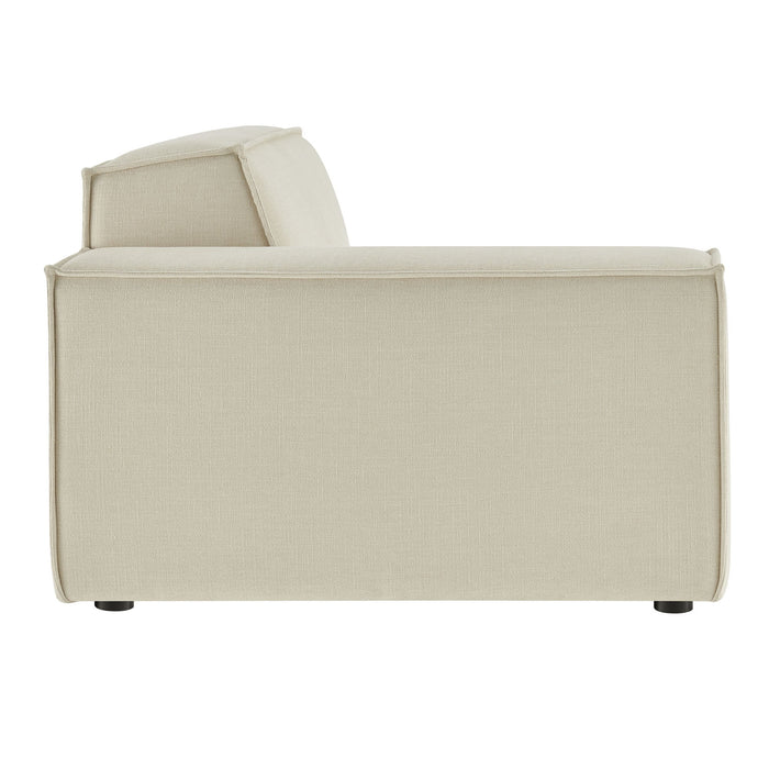Restore Performance Fabric Upholstered Left-Facing Modular Lounge Chair Ecru