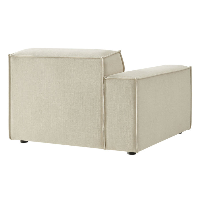 Restore Performance Fabric Upholstered Left-Facing Modular Lounge Chair Ecru
