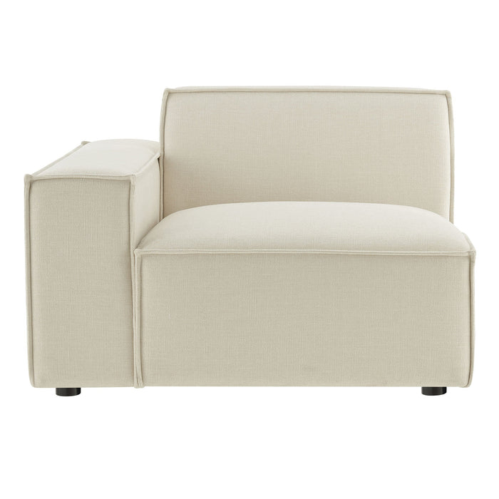 Restore Performance Fabric Upholstered Left-Facing Modular Lounge Chair Ecru