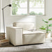Restore Performance Fabric Upholstered Left-Facing Modular Lounge Chair Ecru