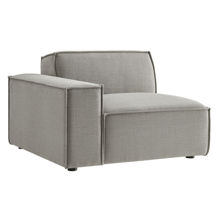 Restore Performance Fabric Upholstered Left-Facing Modular Lounge Chair Pewter