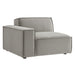 Restore Performance Fabric Upholstered Left-Facing Modular Lounge Chair Pewter