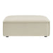 Restore Performance Fabric Upholstered Modular Ottoman Ecru