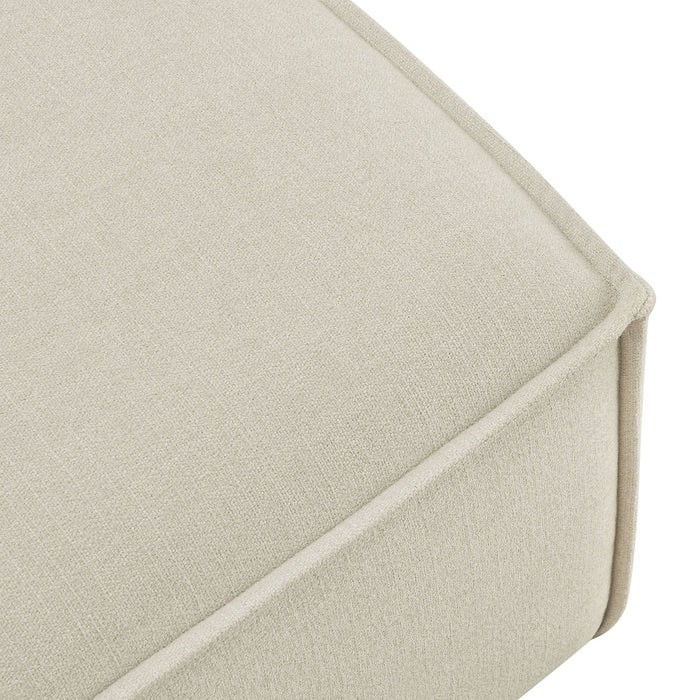Restore Performance Fabric Upholstered Modular Ottoman Ecru