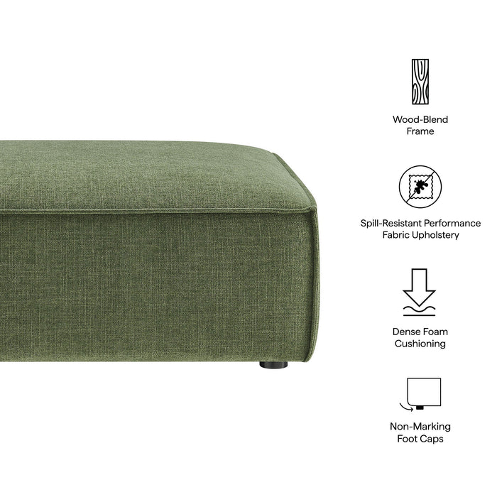 Restore Performance Fabric Upholstered Modular Ottoman Foliage