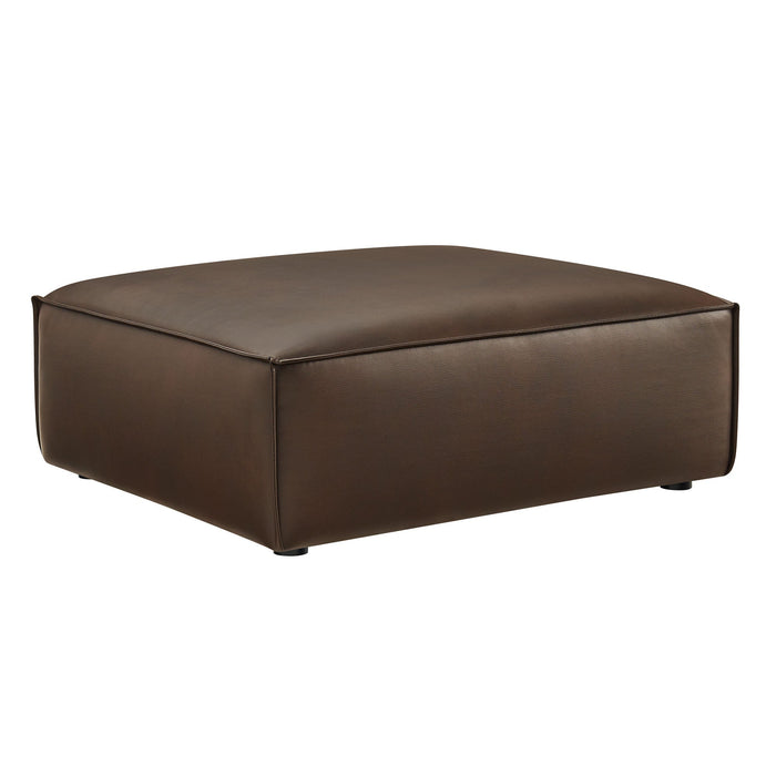 Restore Vegan Leather Modular Ottoman Espresso