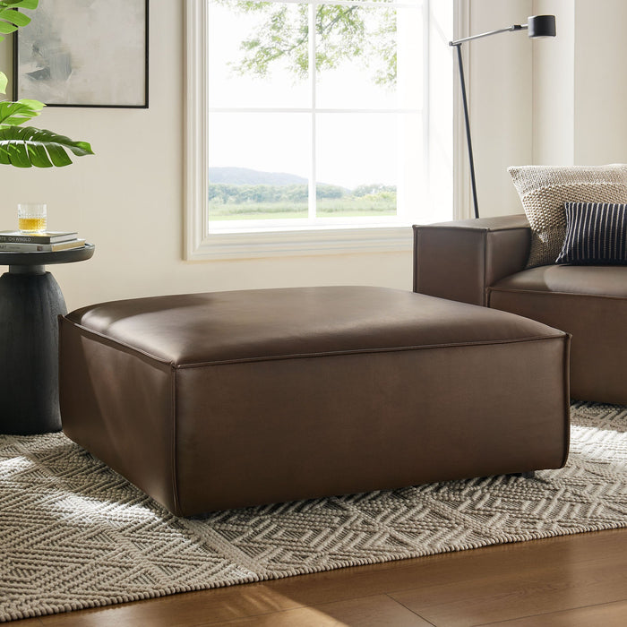 Restore Vegan Leather Modular Ottoman Espresso