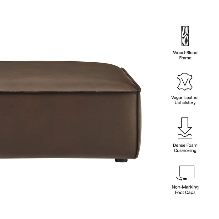 Restore Vegan Leather Modular Ottoman Espresso
