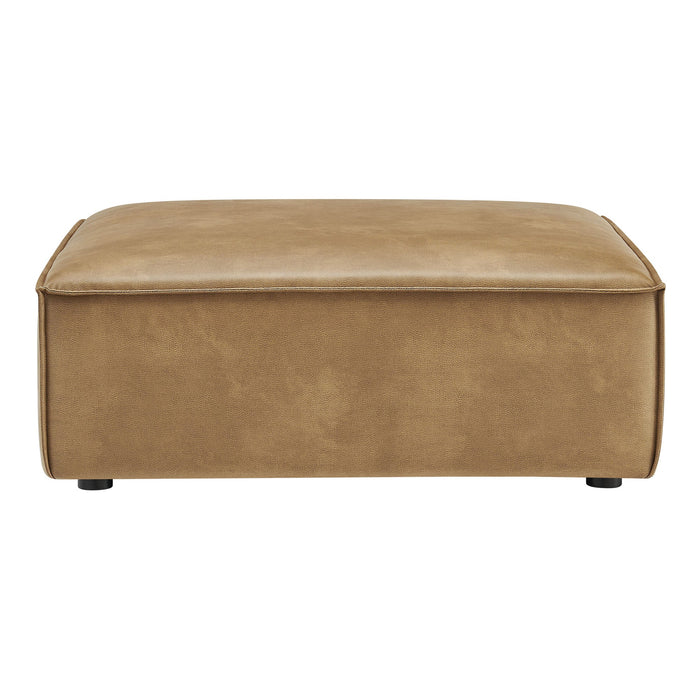 Restore Vegan Leather Modular Ottoman Toast