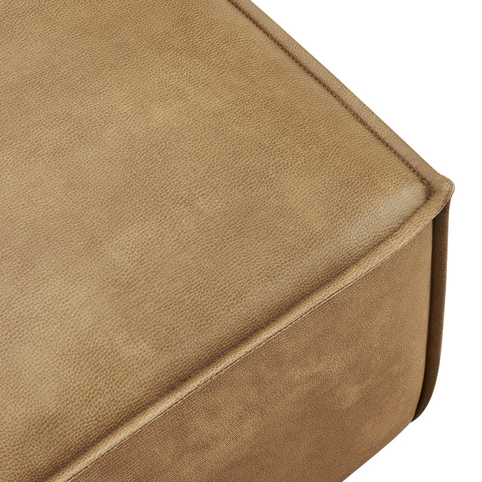 Restore Vegan Leather Modular Ottoman Toast
