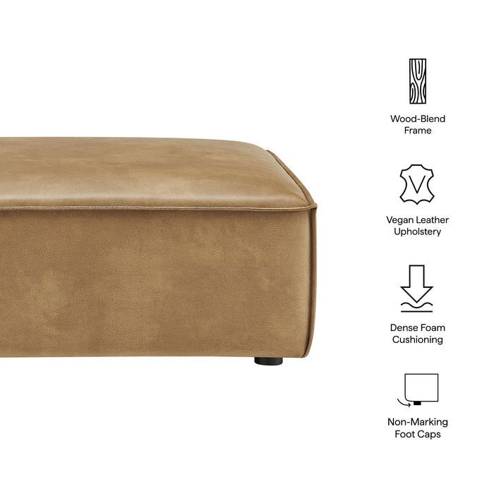 Restore Vegan Leather Modular Ottoman Toast