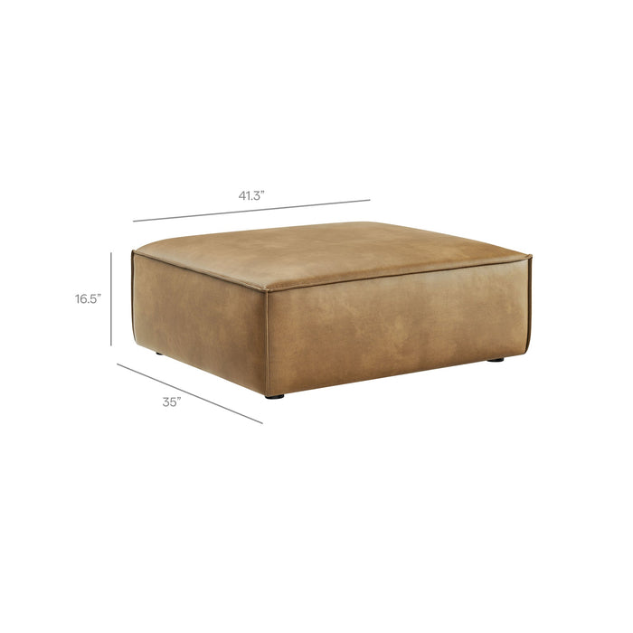 Restore Vegan Leather Modular Ottoman Toast