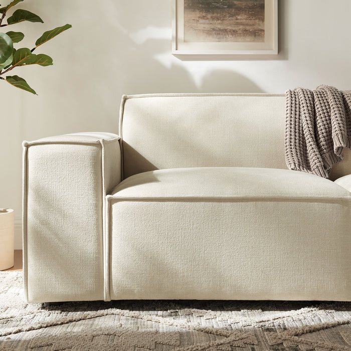 Restore 2-Piece Performance Fabric Upholstered Modular Loveseat Ecru