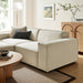 Restore 3-Piece Performance Fabric Upholstered Modular Loveseat with Ottoman Ecru