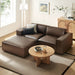 Restore 3-Piece Vegan Leather Modular Loveseat with Ottoman Espresso
