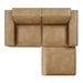 Restore 3-Piece Vegan Leather Modular Loveseat with Ottoman Toast