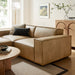 Restore 3-Piece Vegan Leather Modular Loveseat with Ottoman Toast