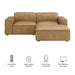 Restore 3-Piece Vegan Leather Modular Loveseat with Ottoman Toast