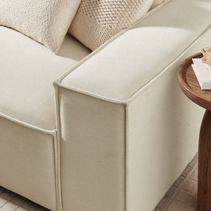 Restore 3-Piece Performance Fabric Upholstered Modular Sofa Set Ecru