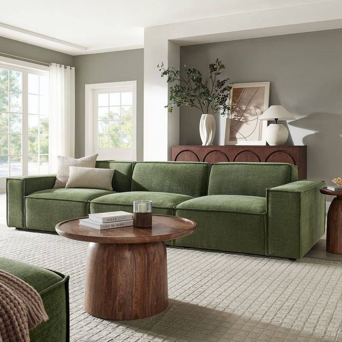 Restore 3-Piece Performance Fabric Upholstered Modular Sofa Set Foliage
