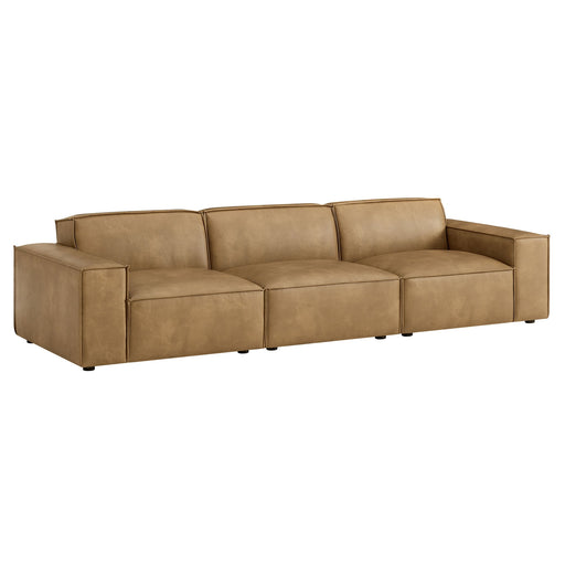 Restore 3-Piece Vegan Leather Modular Sofa Set Toast
