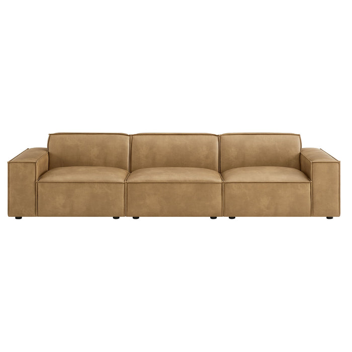 Restore 3-Piece Vegan Leather Modular Sofa Set Toast