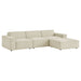 Restore 4-Piece Performance Fabric Upholstered Modular Sofa Set with Ottoman by Modway - angle view