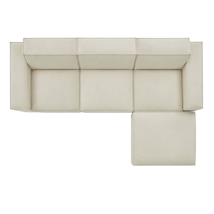 Restore 4-Piece Performance Fabric Upholstered Modular Sofa Set with Ottoman by Modway - control panel detail